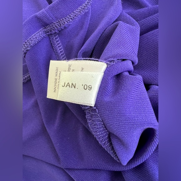 NWT Vintage Express Womens Blouse Small Purple Draped Off Shoulder Going Out Top - Picture 5 of 7